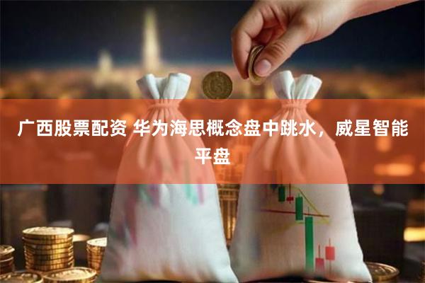广西股票配资 华为海思概念盘中跳水，威星智能平盘